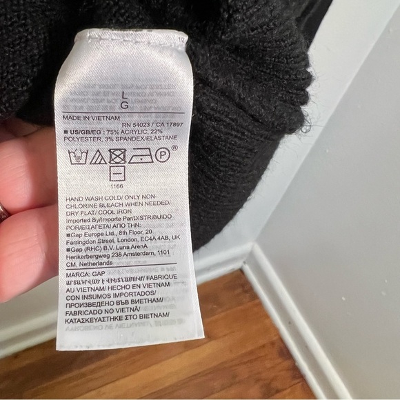 Gap Relaxed Forever Cozy Fair Isle Sweater Black White L - Picture 11 of 12